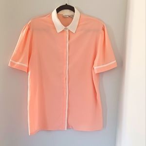 James Kenrob pink short sleeve buttons down blouse
